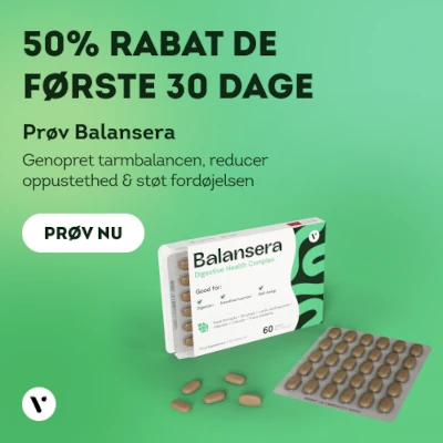 Balansera med 50% rabat i 30 dage