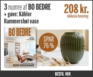 Bo Bedre 3 utg for 208 kr + Kähler Hammershøi vase