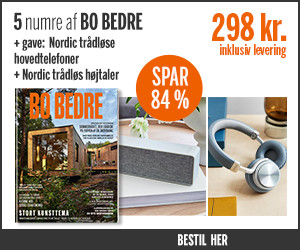 Spar 1.221 kr på Bo Bedre 5 utg + hovedtelefoner & højtaler