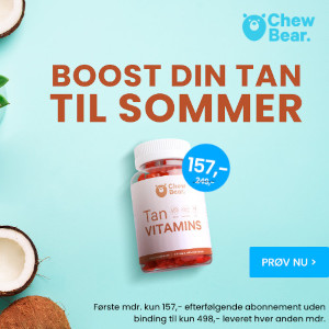 Prøv ChewBear Tan betakaroten vingummi i 30 dage