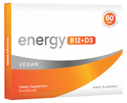 Energy B12+D3 (Daglig Energi) 60 tabl kun 79 kr