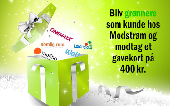 Få gavekort på 400 kr når du bliver kunde hos Modstrøm