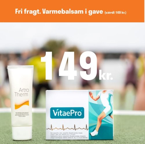 Prøv VitaePro til 149 kr. og få varmebalsam i gave
