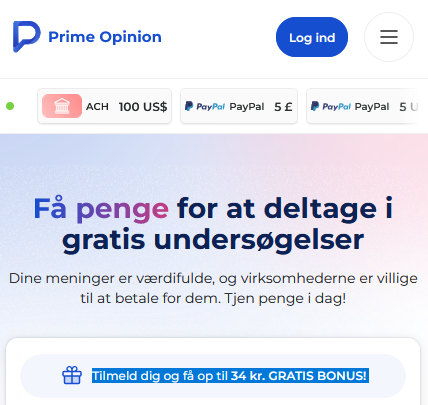 Brugere tjente i går 79 kr fra Prime Opinion