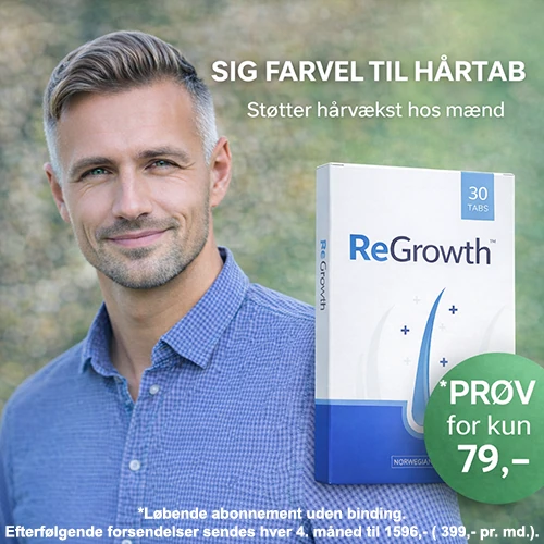 ReGrowth hårvitaminer til mænd – 30 dages prøve til lav pris