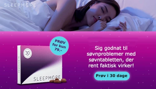Prøv Sleepmore i 30 dage mod søvnproblemer