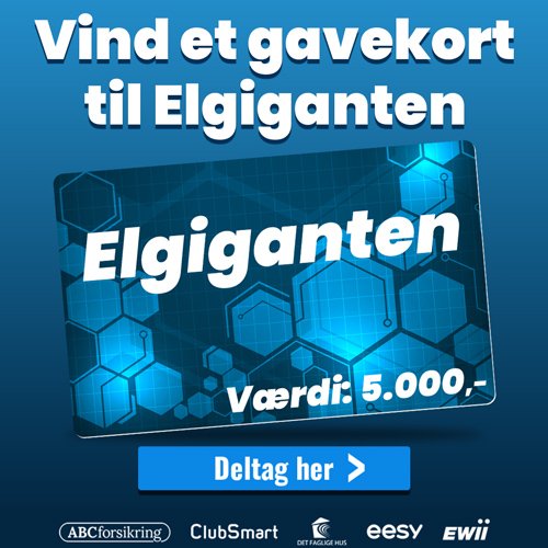 Vind et gavekort til Elgiganten på 5.000 kr