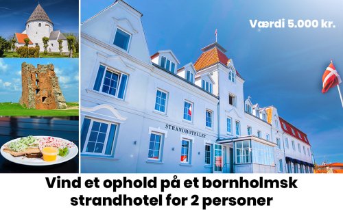 Vind et ophold for to på et strandhotel på Bornholm