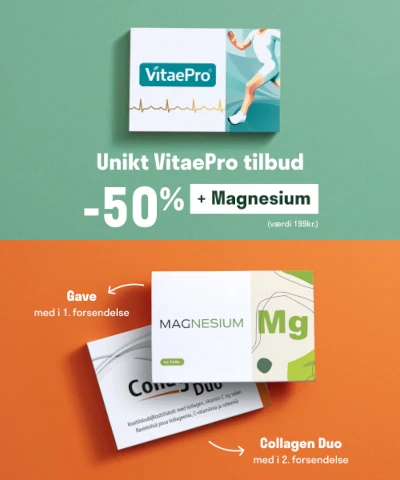 VitaePro efterårstilbud 50 % rabat og Magnesium i gave